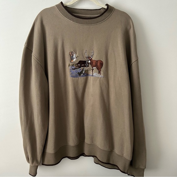 woodland trail Other - Vintage Wooand Trail nature fishing cabin deer crew neck XXL